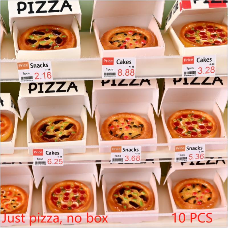 Kids Toys Play - 10 個かわいいドールハウスミニチュア模擬キッチン食品おもちゃピザモデル家の装飾子供の遊びのおもちゃマイクロ風景装飾品ギフト