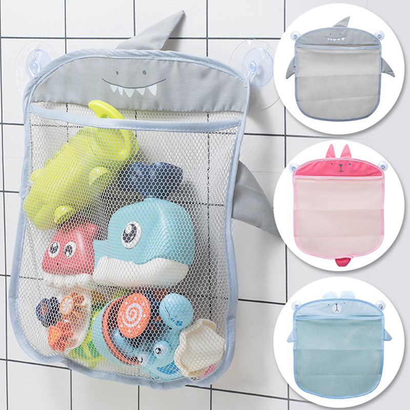 Kids Storage Toys - 1個入り 可愛いアヒル型お風呂おもちゃ収納メッシュバッグ 防水速乾 吊り下げ式オーガナイザー 吸盤付き 赤ちゃん子供用バスルーム向け