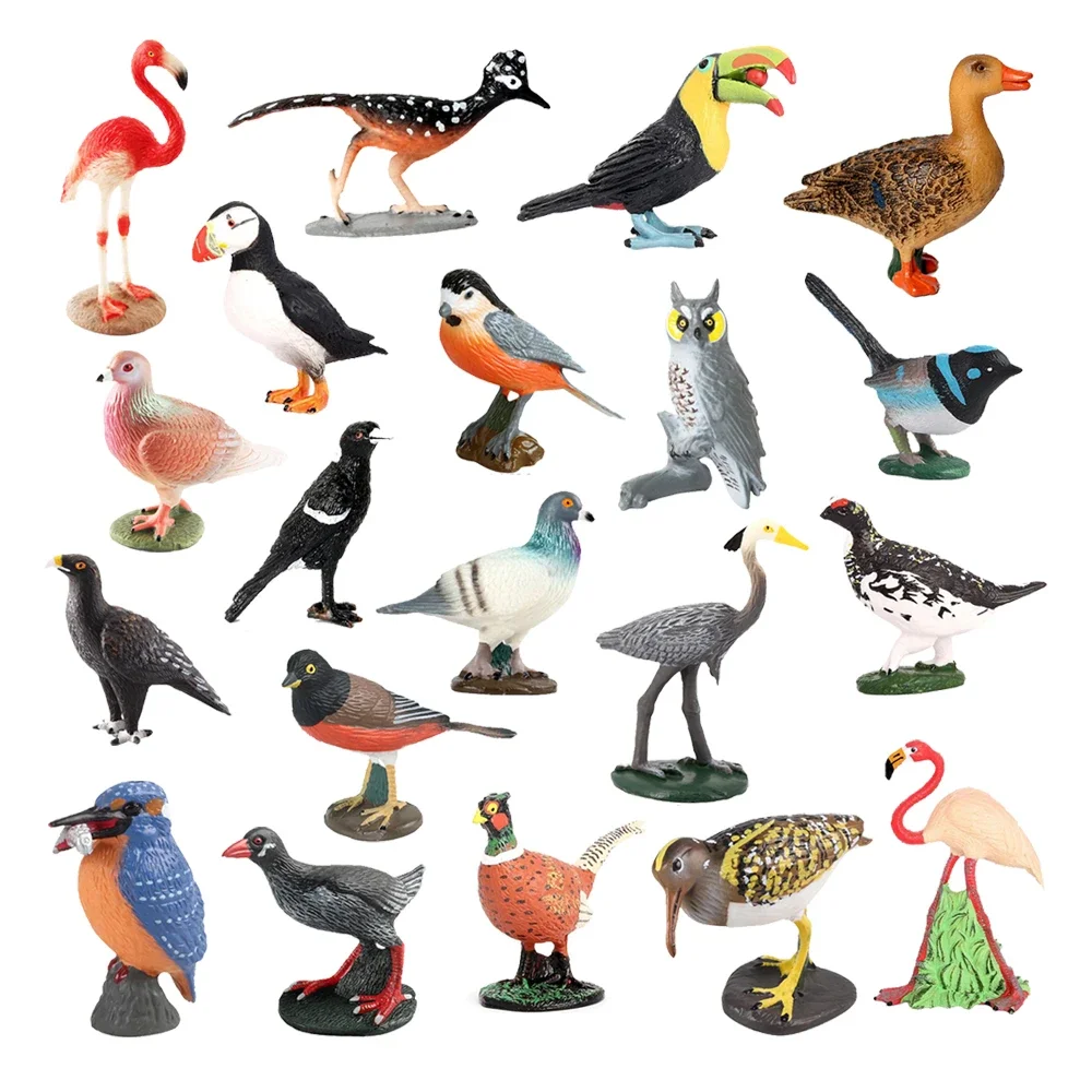 Kids Toys Under 200 - 鳥動物置物コウノトリシーホークスイーグル七面鳥フラミンゴカワセミおもちゃモデルアクションフィギュアキッズギフト教育プレイ装飾
