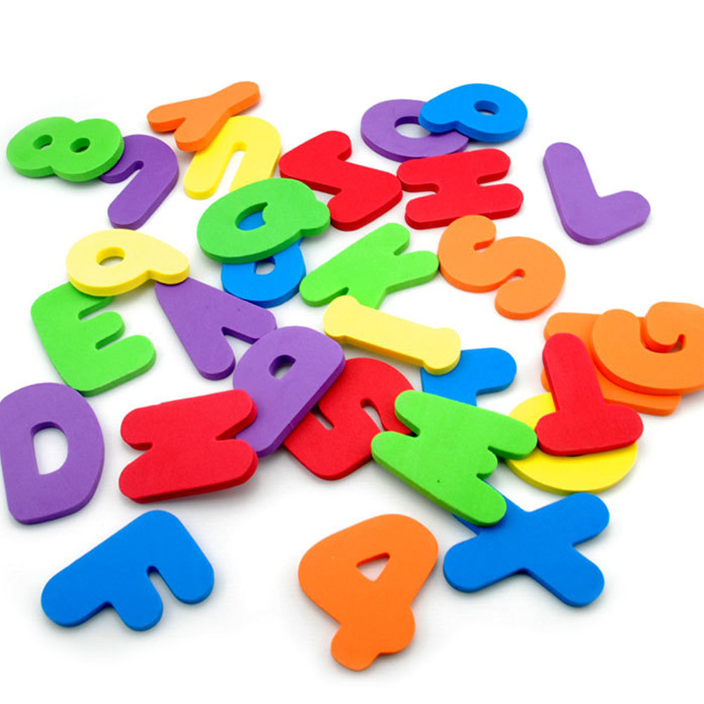 Bath Letter Number Foam - 36個入り キッズトイ バスレター＆ナンバー 赤ちゃん用文字 アルファベットシャワー