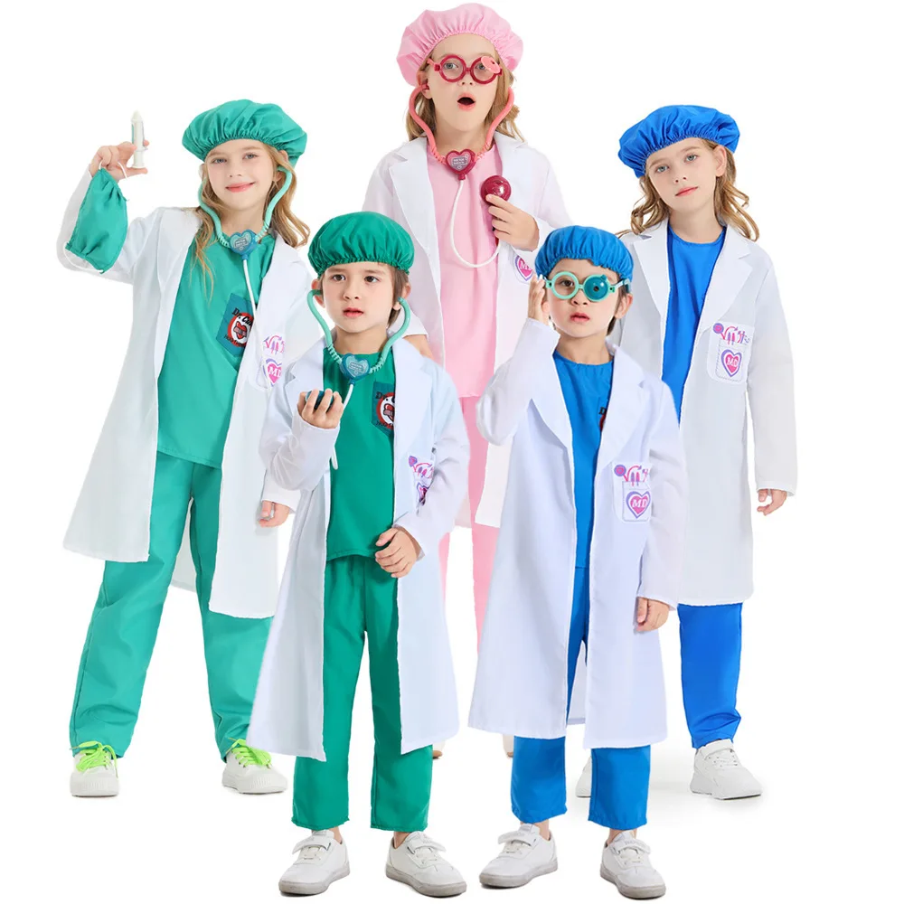 Kids Toys Play - 男の子女の子シミュレーションドクターナース作業服おもちゃセット付き子供用手術室ロールプレイコスチューム