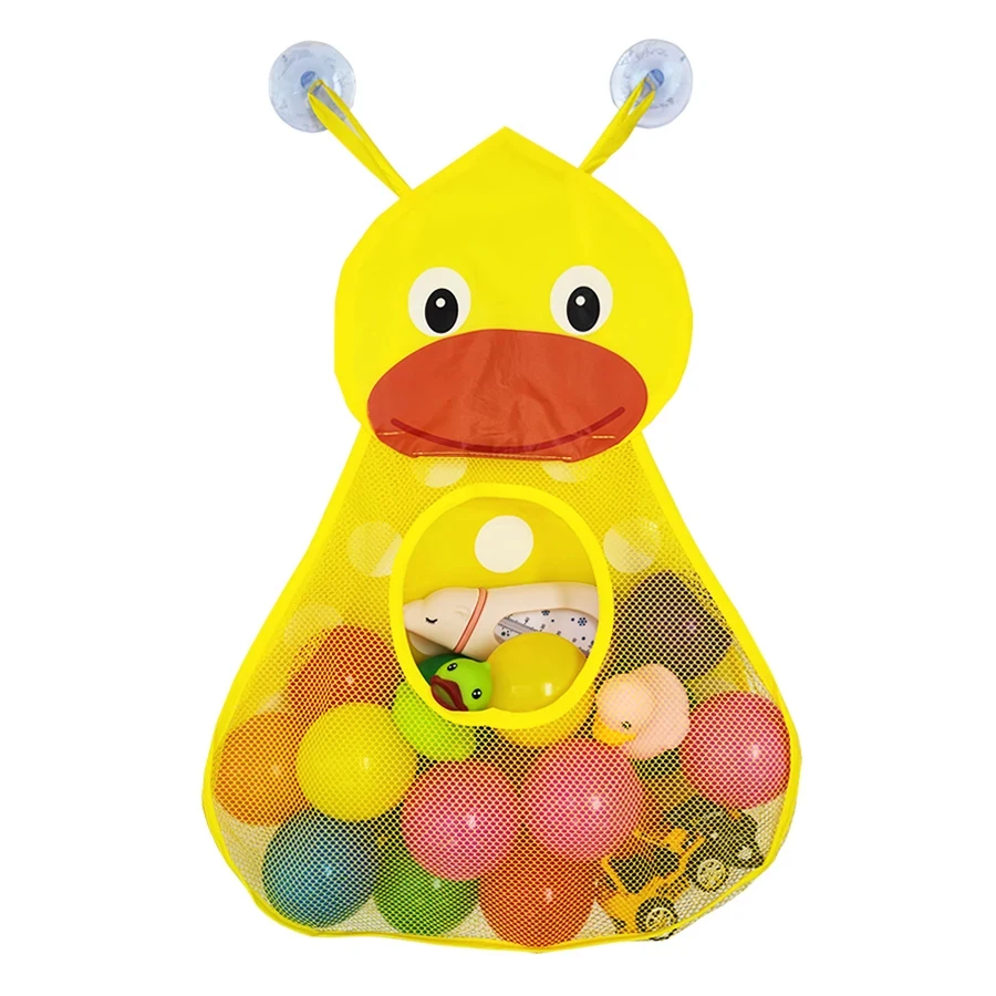 Kids Storage Toys - アヒルカエルベビーバスおもちゃ収納袋シャワーホルダーおもちゃオーガナイザーネットバスケット水おもちゃゲームバッグ子供のための強力な吸盤