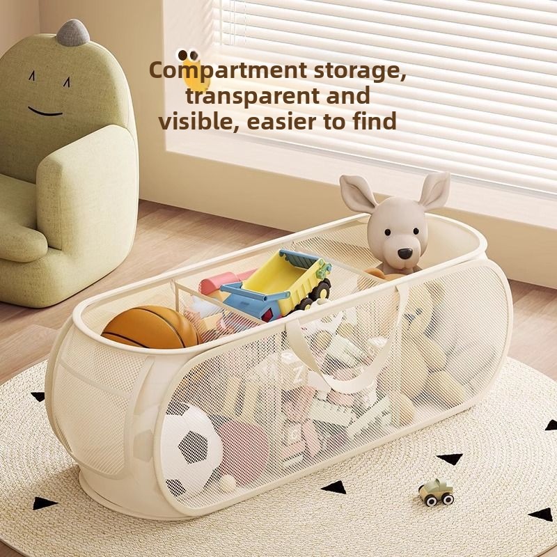 Kids Storage Toys - 1/2 個家庭用収納汚れた服ベビー/子供のおもちゃ整理バスケット多用途メッシュ収納袋