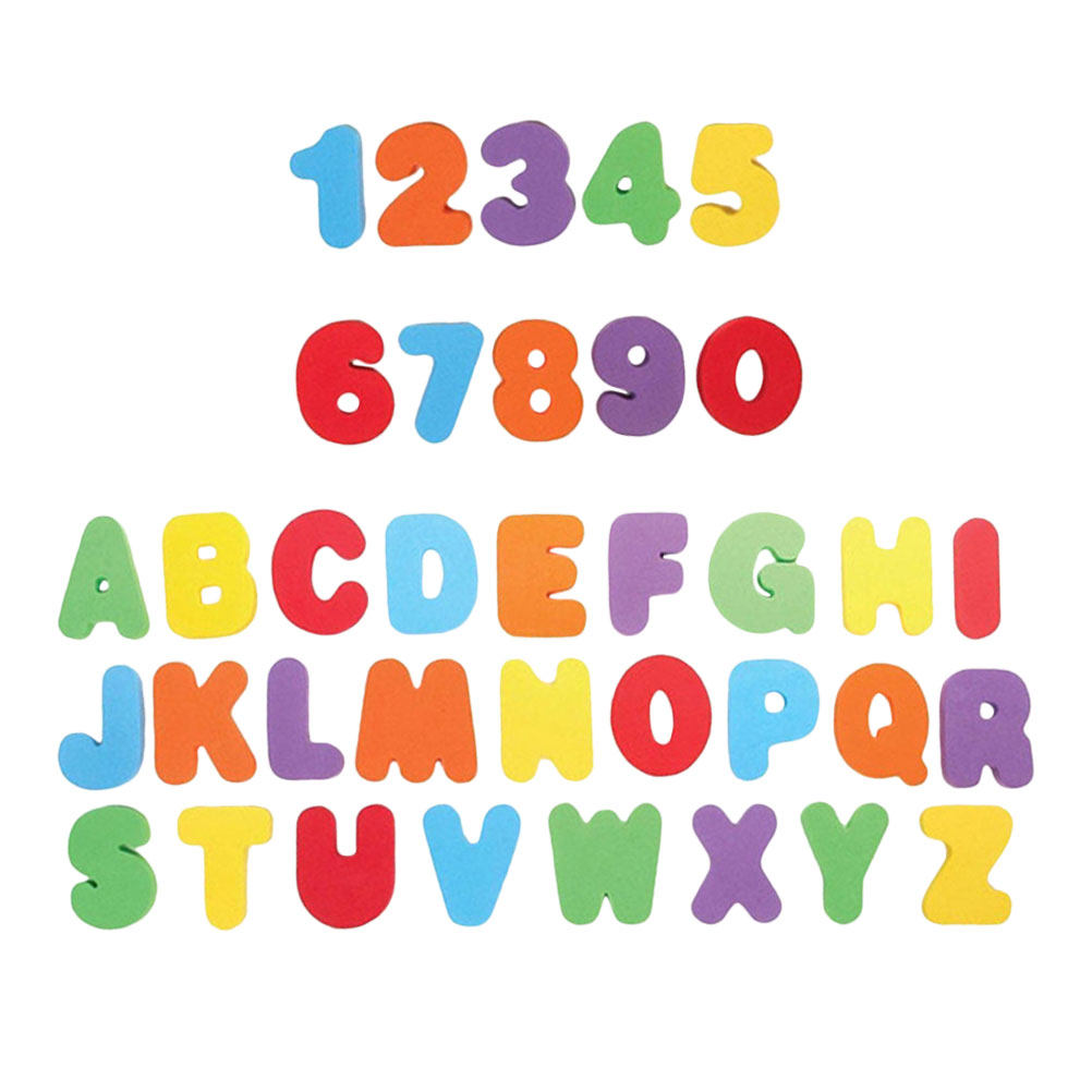 Bath Letter Number Foam - 1セット アルファベット数字 バスプレイアイテム 教育用フォームレター 子供用アクセサリー 楽しいシャワー用教育ツール