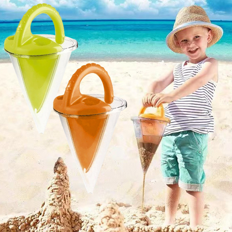 Kids Toys Usa - ~~ビーチ子供用砂漏斗、屋外家族用砂漏斗、創造的なビーチ用砂漏斗、手持ち漏斗から砂がこぼれる~~