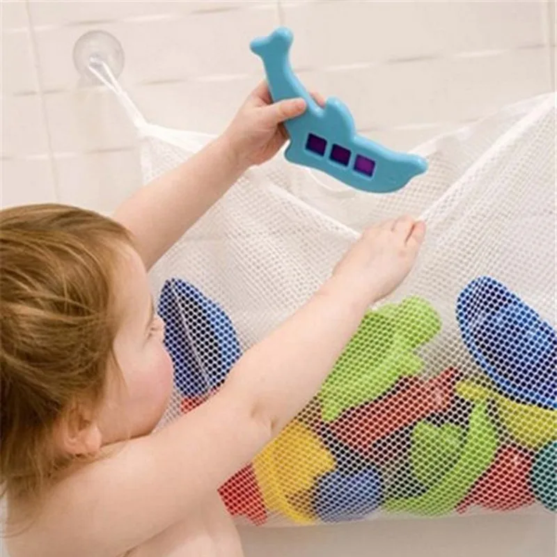 Kids Storage Toys - ベビーバスルームメッシュバスバッグ子供漫画バスケットネット子供のゲームネットワーク防水布砂のおもちゃビーチ収納オーガナイザー