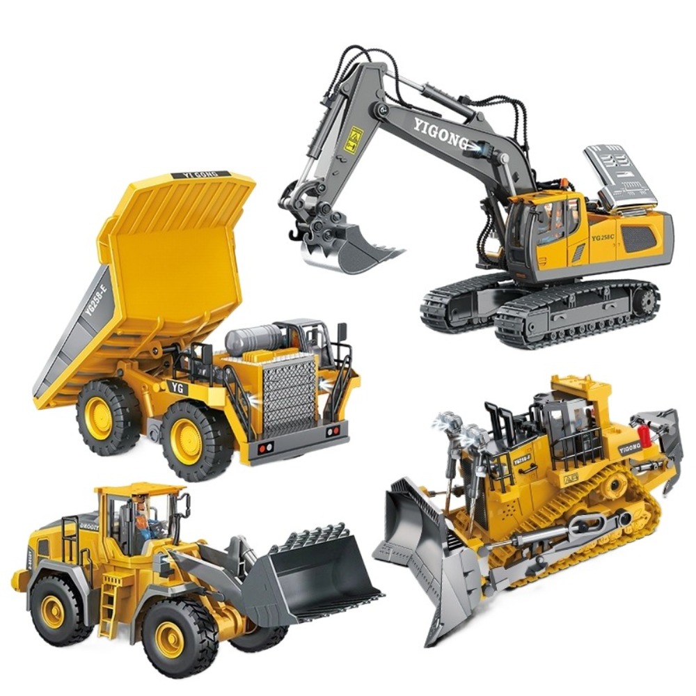 Kids' Toys Channel - 2.4G リモートコントロール掘削機ダンプトラック合金プラスチック 11 チャンネル建設車両シミュレーション子供のおもちゃの車子供のギフト