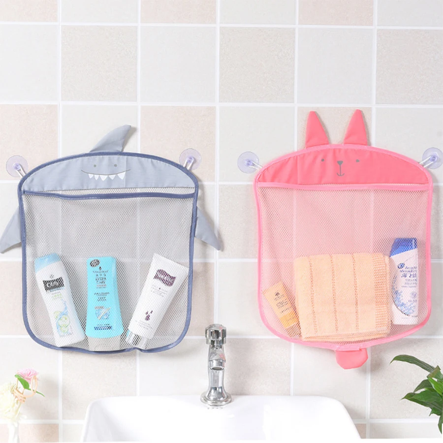 Kids Storage Toys - 赤ちゃん用お風呂おもちゃ 可愛いアヒルとカエルのメッシュネット収納バッグ 強力吸盤付き バスゲームバッグ 浴室オーガナイザー 水遊びおもちゃ