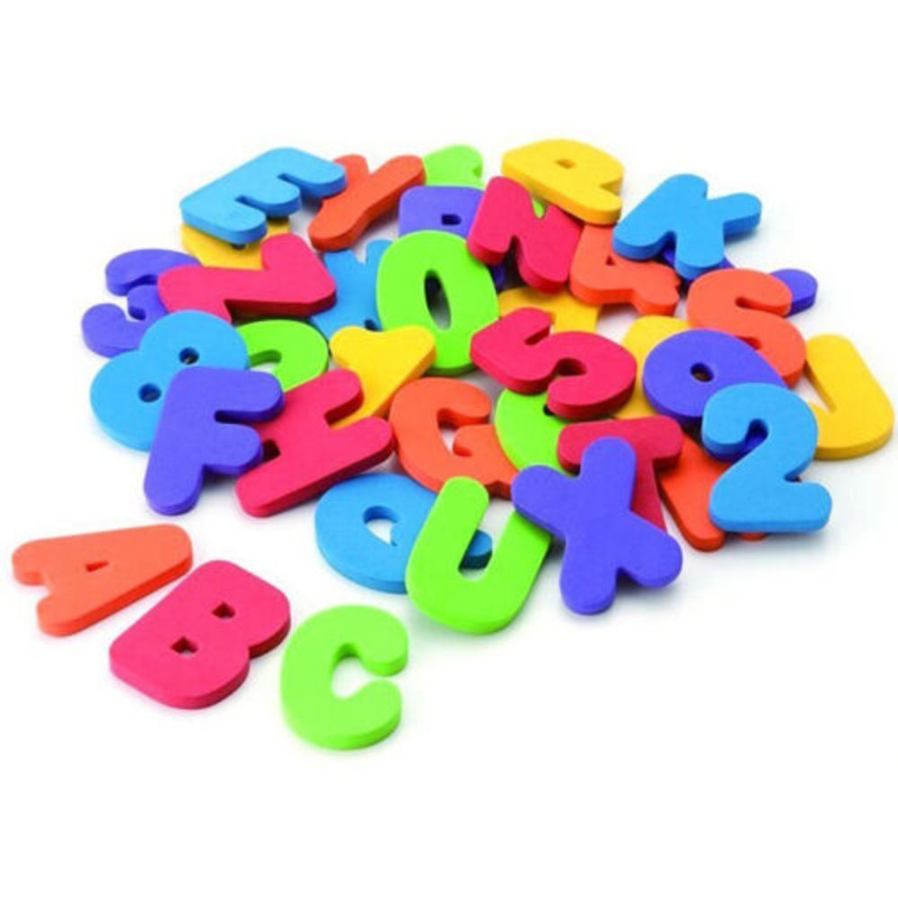 Bath Letter Number Foam - 36個入り 新品 男女兼用 教材用 ABC 123