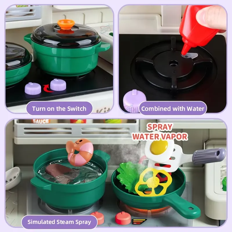 90cm大型ごっこ遊びキッチンセット（ライト、サウンド、シン - Play Kitchen Set のレビューと価格