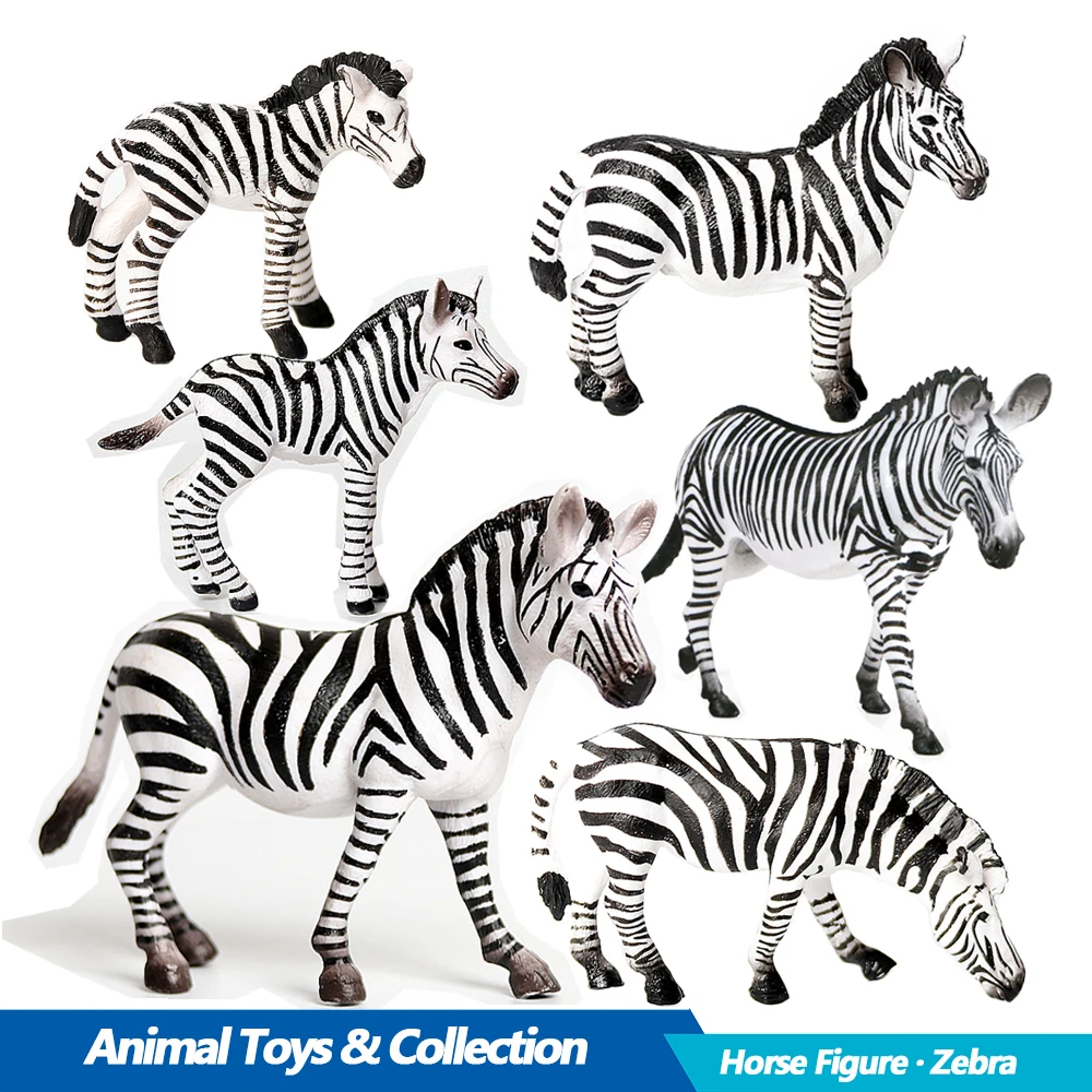 ゼブラフィギュアベビーゼブラミニチュアプラスチックモデルおも - Kids Toys Under 200 のレビューと価格