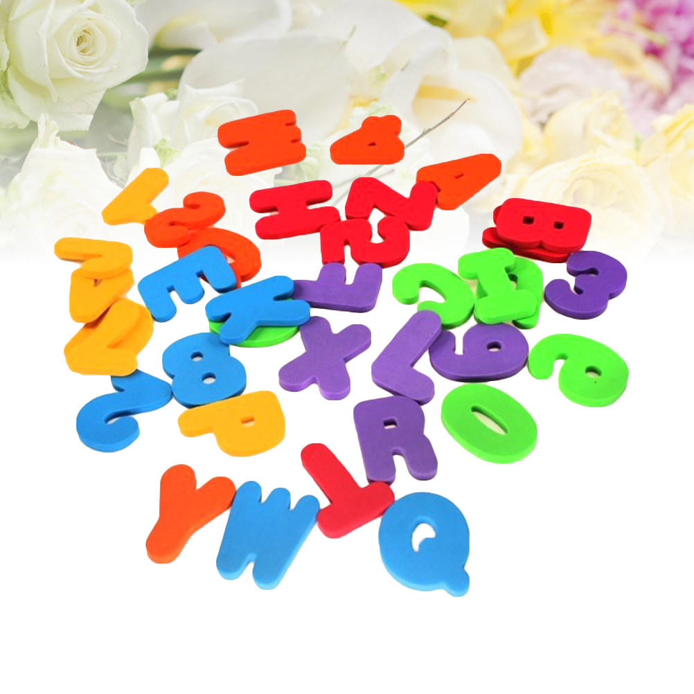 36個入り キッズトイ バスレター＆ナンバー 赤ちゃん用文字 - Bath Letter Number Foam のレビューと価格