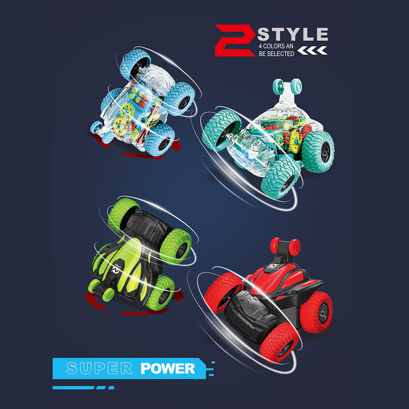ワイヤレス電動リモコンスタントフリップカー 4チャンネル 透 - Kids' Toys Channel のレビューと価格