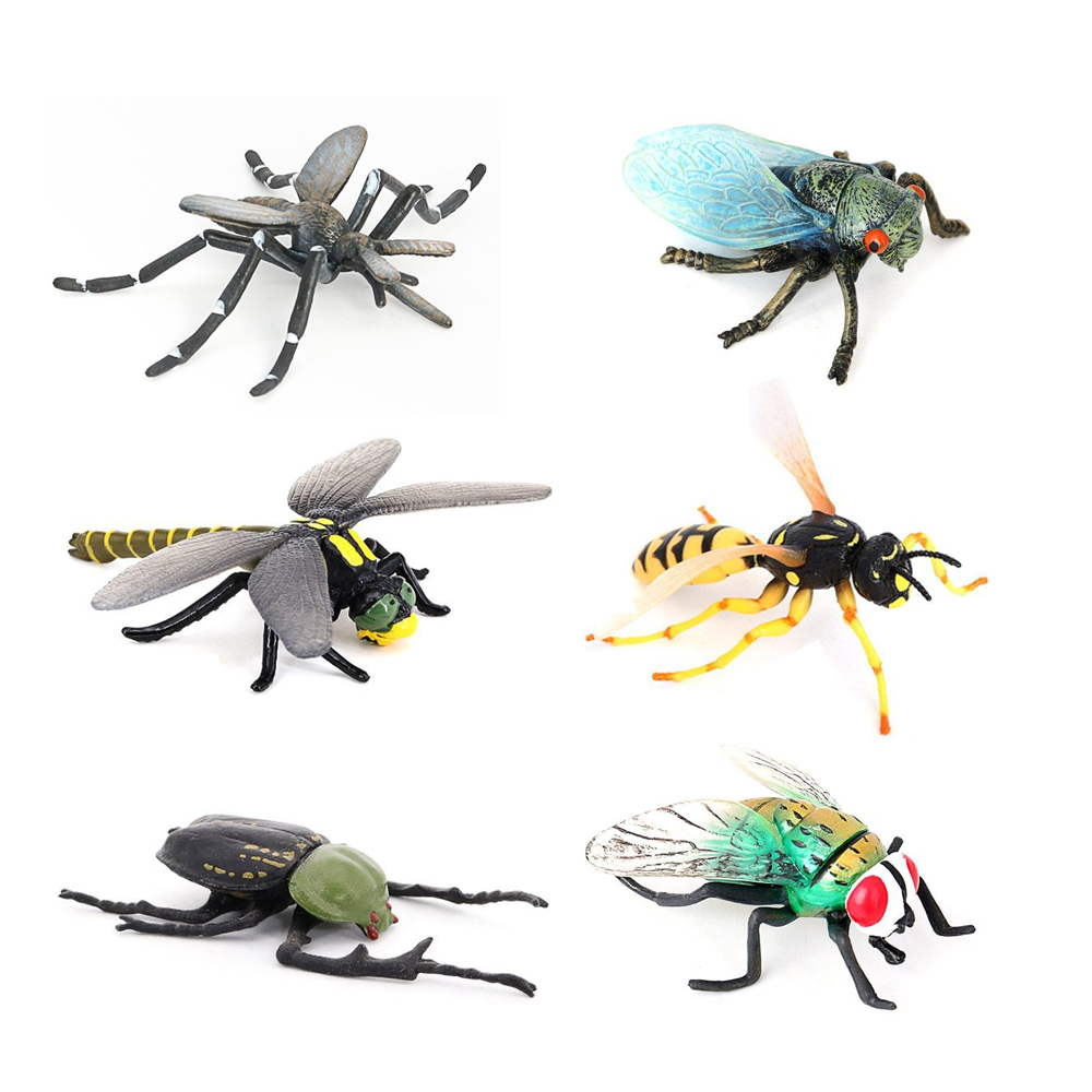 昆虫のおもちゃミニチュア昆虫フィギュア動物置物カブトムシ蜂ク - Kids Toys Under 200 のレビューと価格