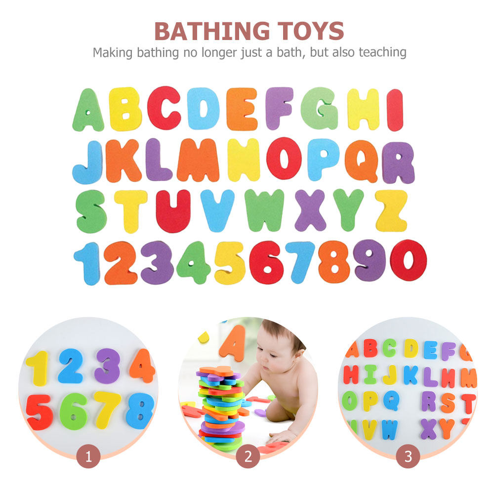 1セット アルファベット数字 バスプレイアイテム 教育用フォ - Bath Letter Number Foam のレビューと価格