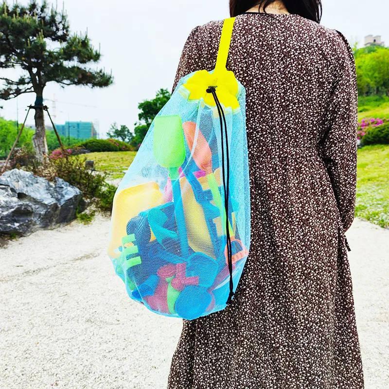 大容量ポータブルメッシュビーチ収納バッグ通気性のある折りたた - Kids Storage Toys のレビューと価格