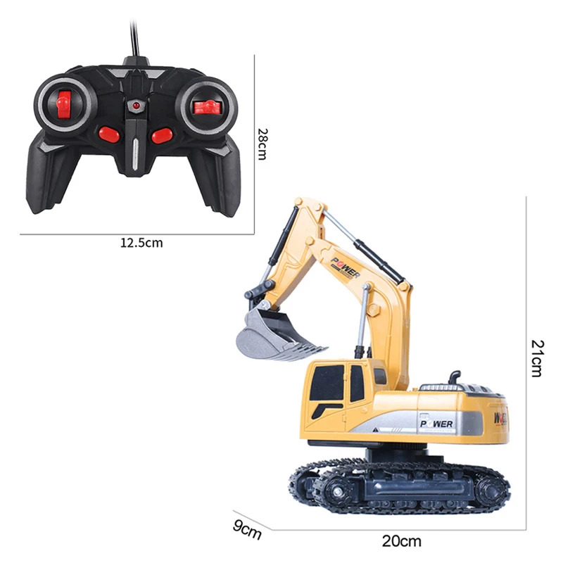 2.4Ghz 6チャンネル 1/24 RC掘削機、合金とプラ - Kids' Toys Channel のレビューと価格