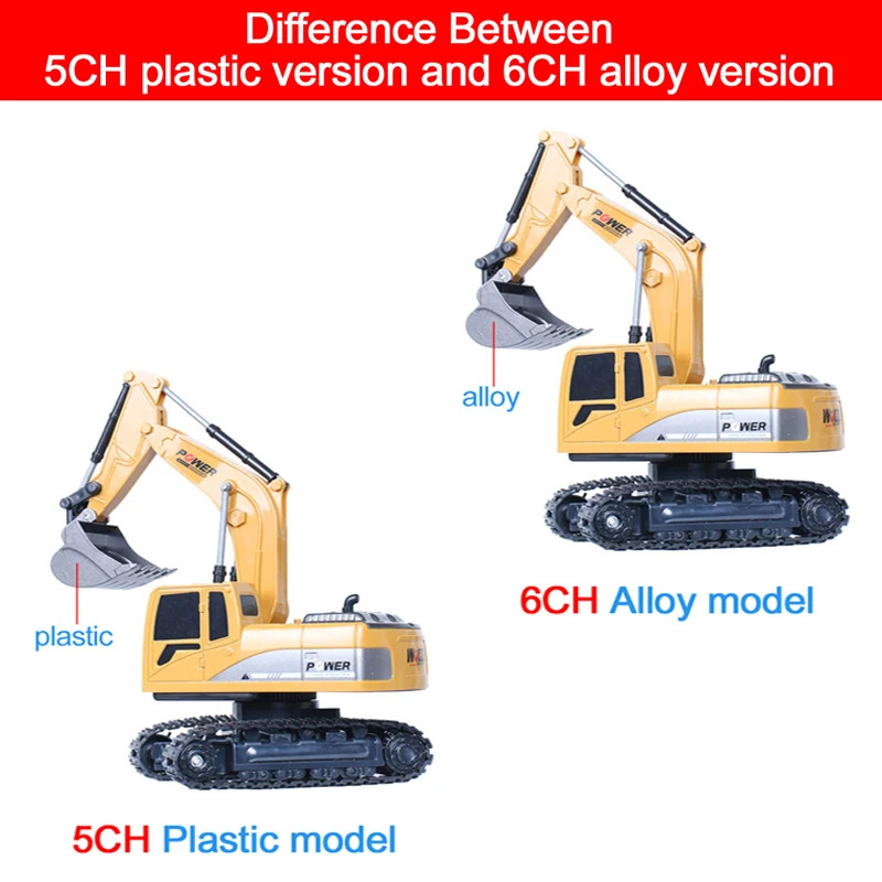 2.4Ghz 6チャンネル 1/24 RC掘削機、合金とプラ - Kids' Toys Channel のレビューと価格