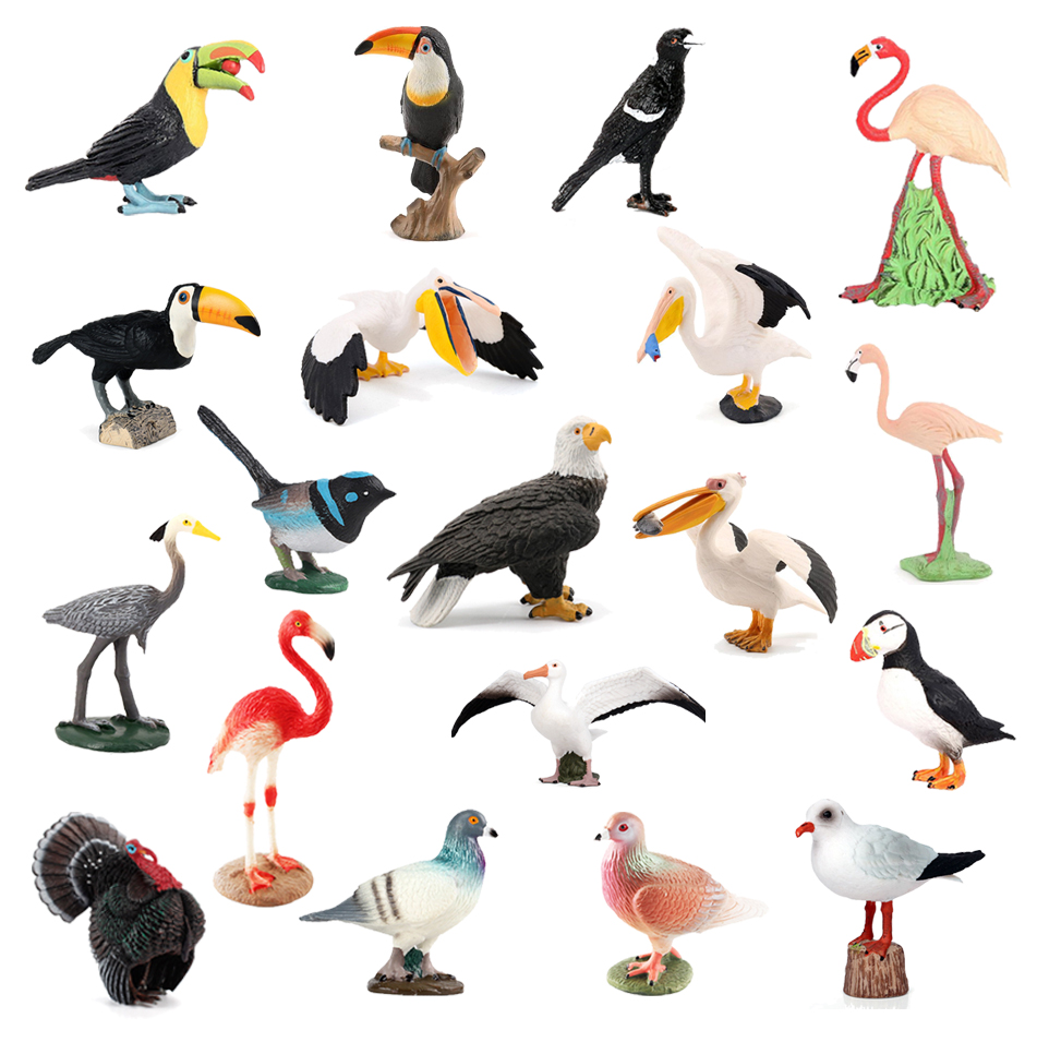 ハクトウワシペリカンオオハシカワセミフクロウ鳥動物フィギュア - Kids Toys Under 200 のレビューと価格