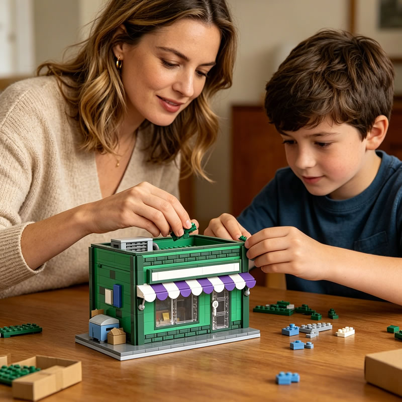 ビルディングブロック MOC モジュラーミニストリートショッ - Kids Toys Stores のレビューと価格