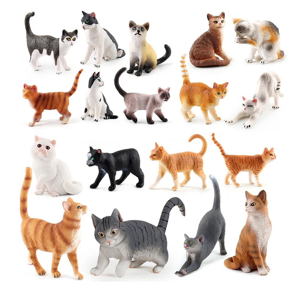 猫モデルのおもちゃ家畜ミニチュアシャム猫フィギュア動物フィギ - Kids Toys Under 200 のレビューと価格