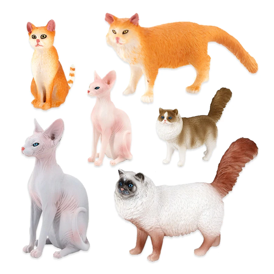 猫モデルのおもちゃ家畜ミニチュアシャム猫フィギュア動物フィギ - Kids Toys Under 200 のレビューと価格