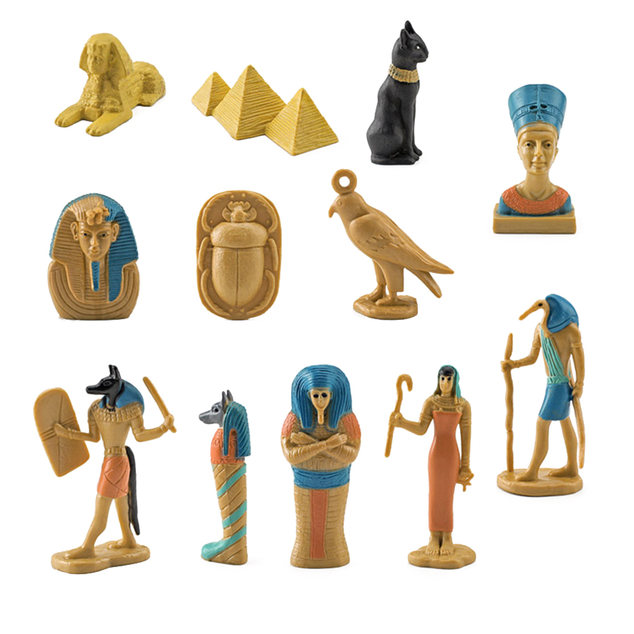 12 個古代エジプト置物人々ミニチュアフィギュアスフィンクス - Kids Toys Under 200 のレビューと価格