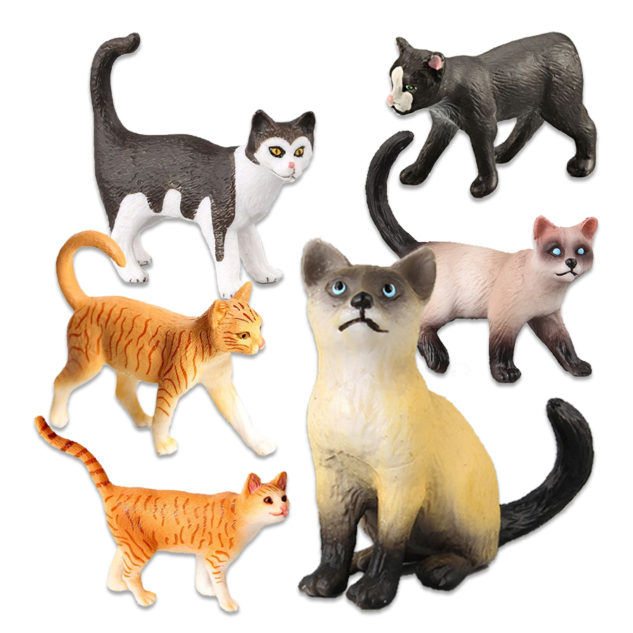 リアルなプラスチック猫フィギュアペルシャブリティッシュショー - Kids Toys Under 200 のレビューと価格