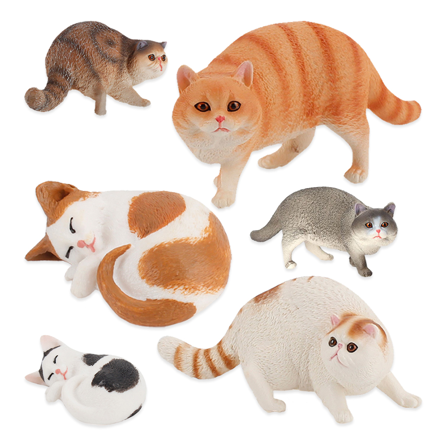 リアルなプラスチック猫フィギュアペルシャブリティッシュショー - Kids Toys Under 200 のレビューと価格