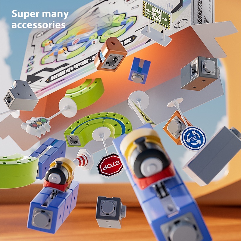 ステムレーシングカーレールトラック磁気カーセット2025モン - Kids Toys Christmas 2025 のレビューと価格