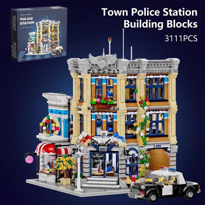 町警察署 6フィギュア付き モジュール式建物ブロック シティ - Kids Toys Stores のレビューと価格