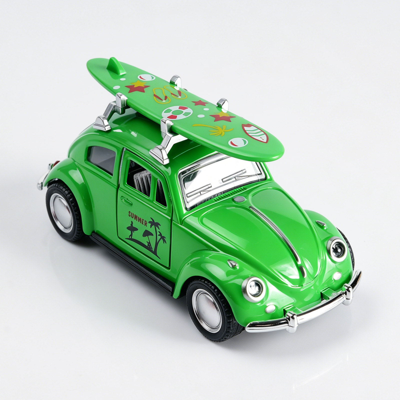 レトログリーンビートルダイキャストカー、1:36スケール合金 - Kids Toys Car のレビューと価格