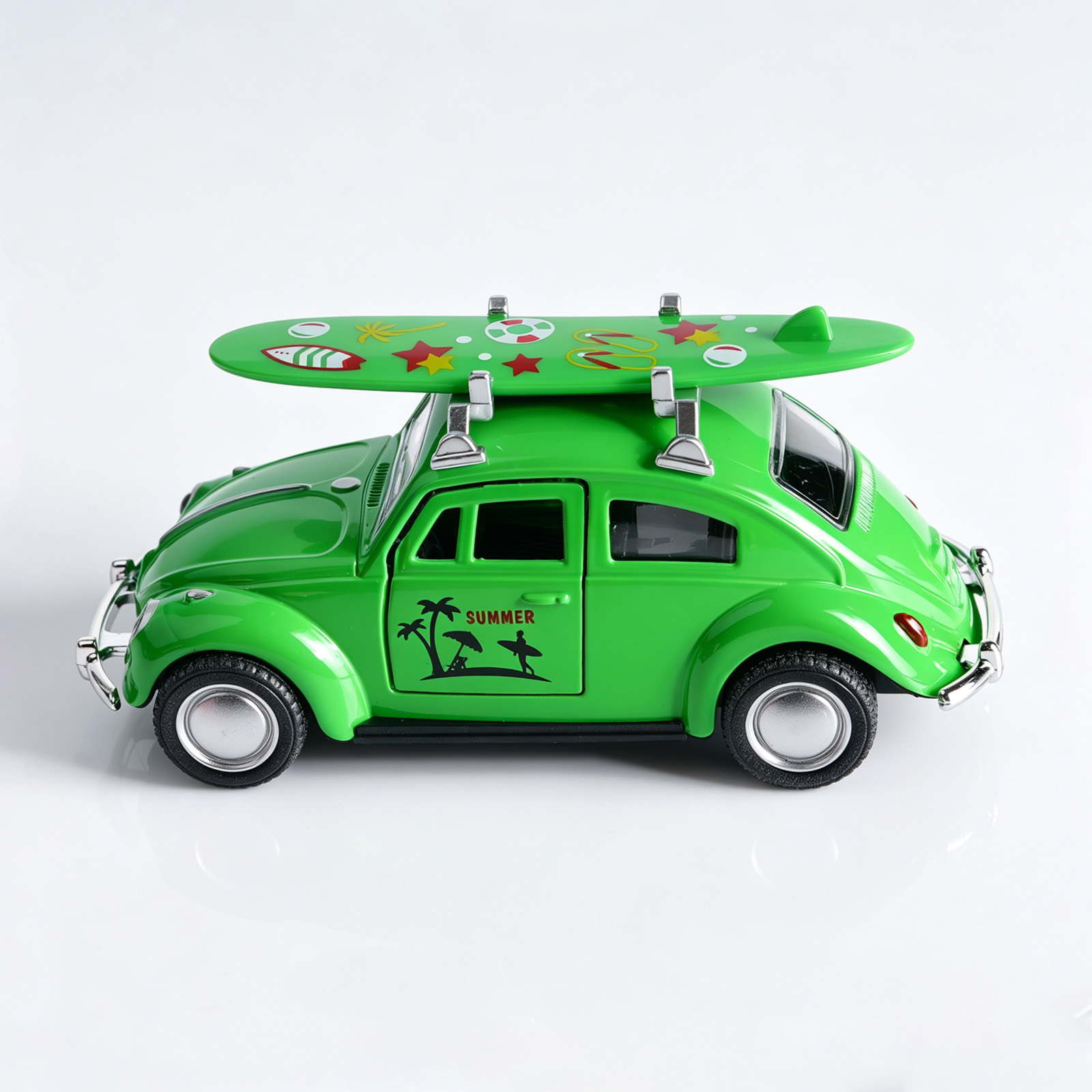 レトログリーンビートルダイキャストカー、1:36スケール合金 - Kids Toys Car のレビューと価格