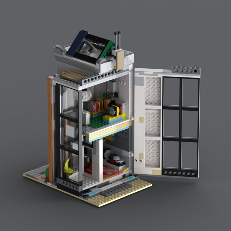 868ピース ハウスストリート ビニールストア MOC カス - Kids Toys Stores のレビューと価格